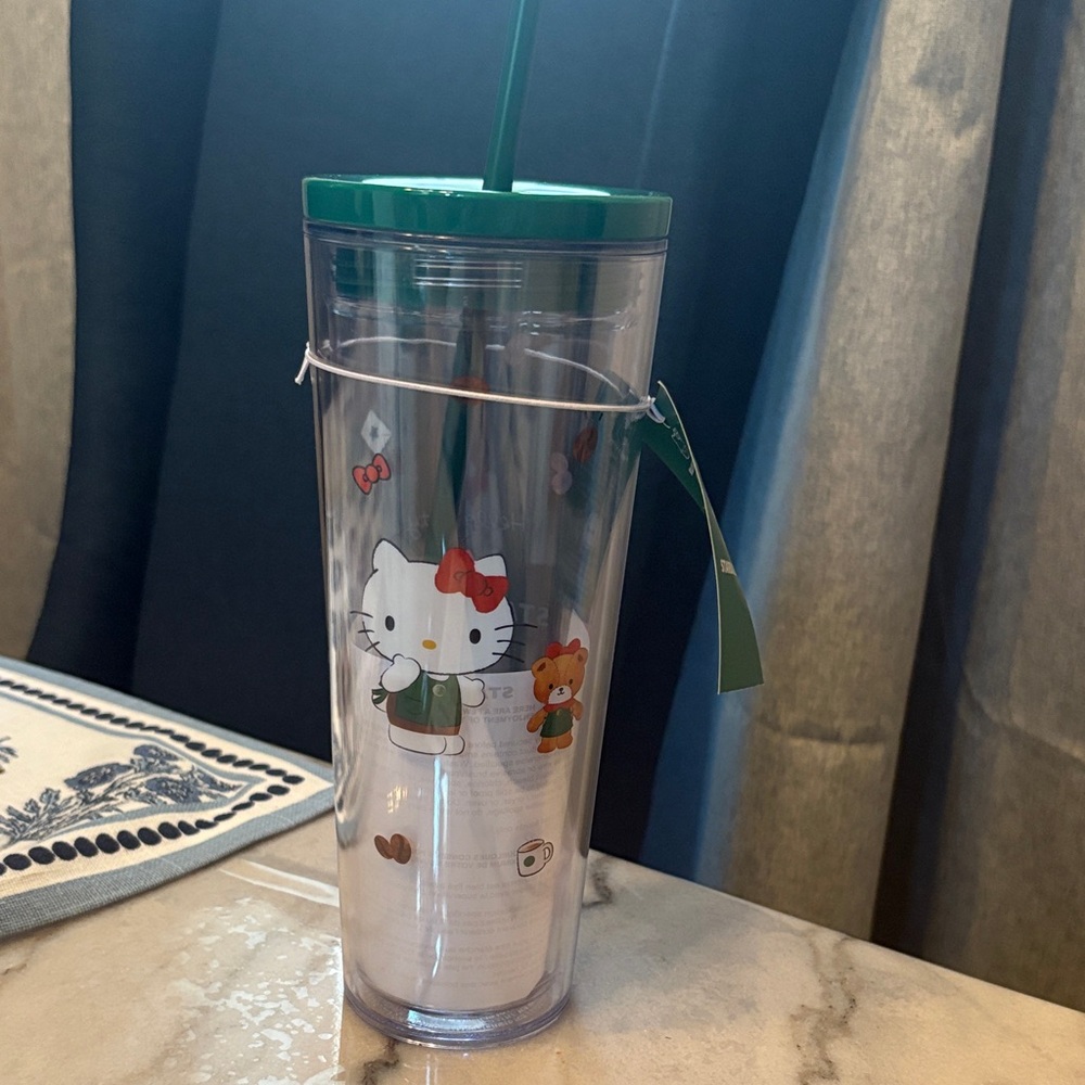Starbucks Hello Kitty Green Tumbler